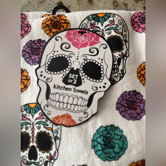 Day Of The Dead Kitchen Towel Set New 💀 - Picture 5 of 5